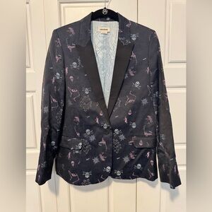Zadig & Voltaire Skull Pattern Blazer